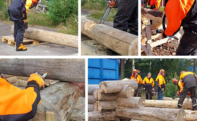 Hirsirakentamisen työpaja yhdenlaista perinteenvaalimista